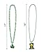 Moon Boat 18PCS St. Patrick's Day Shamrock Necklace Clover Green Bead Party Favors Irish Beer Decorations Supplies
