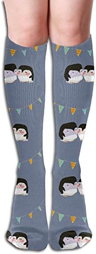 Penguin Party Cartoon Womens Lifestyle Thigh High Socks
