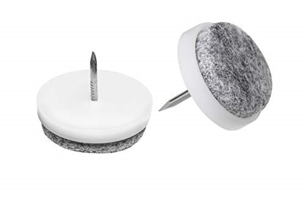 Meister Felt Glider with nail, Ø 25 mm, white, 50 pieces, 644076