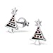 925 Sterling Silver Hypoallergenic Set of 4 Pairs Christmas Set Stud Earrings for Girls and Womens (Nickel Free) 20509
