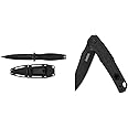 Kershaw Secret Agent (4007); Concealable Boot Knife with Strong Single Edge 4.4 Inch 8Cr13MoV Steel Blade; Arrives with Dual Carry Molded Sheath and Stealthy Non-Reflective Black Oxide Finish, 3 OZ