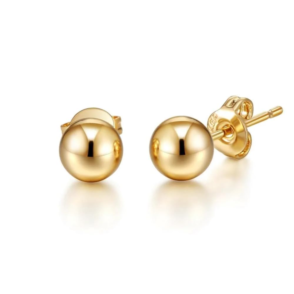 Philip Jones 18k Gold Plated Ball Stud Earrings