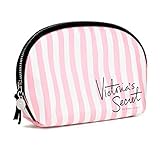 Victorias Secret Signature Stripe Wedge Cosmetic Bag Makeup Bag