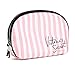 Victorias Secret Signature Stripe Wedge Cosmetic Bag Makeup Bag