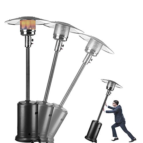 Klismos Patio Heater Propane Gas Portable Commercial Outdoor Heater 46000 BTU Floor Standing wit ...