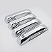 E-Autogrilles Triple Chrome Plated ABS 4 Door Handle Covers without Passenger Key Hole for 09-16 Dodge Ram 1500 / 10-16 Dodge Ram 2500/3500 / 05-10 Jeep Grand Cherokee / 06-10 Jeep Commander (64-0210)