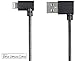 Monoprice 90 Degree Apple MFi Certified Lightning to USB Charge & Sync Cable - 6 Inch - Black Compatible with iPhone X 8 8 Plus 7 7 Plus 6s 6 SE 5s, iPad, Pro, Air 2