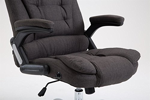 CLP-Sedia-Ufficio-Thor-XXL-in-Stoffa-Poltrona-Studio-Carico-Max-150-kg-I-Sedia-Pc-Ergonomica-Imbottita-e-Regolabile-in-Altezza-I-Sedia-da-Scrivania-con-Ruote-e-Alto-Schienale-Grigio-Scuro