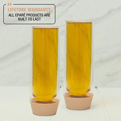 Eparé Beer Glasses - 12oz Insulated Pilsner Glass - Set of 2 - Spill Preventing Craft Beer Glassware - Thumbnail 5