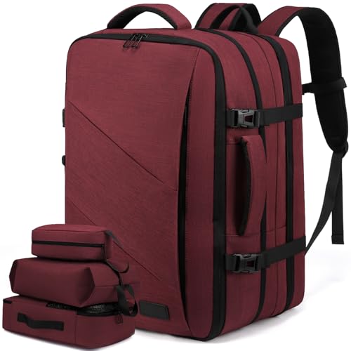LOVEVOOK Reiserucksack Flugzeug, Laptop Rucksack für 17,3 Zoll, erweiterbar Handgepäck Rucksack für Herren Damen, groß 30L-40L Business Rucksack für W