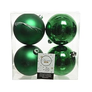 kerstbal plc d10cm h.groen 4st