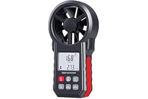 LEERCHUNAG Digital Anemometer, LEERCHUANG Portable Air Flow Meter with USB & Bluetooth, CFM Meter for HVAC Vents/Shooting/Drone, Wind Gauge Air Flow Velocity Meter with Wind Temperature/Humidity Sensor