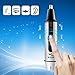 HLYOON Nose Hair Trimmer 3 in 1 Electric Nose Trimmer Beard Facial Eyebrow Clipper Waterproof Stainless Steel Blades with LED Light,Wet/Dry Use Trimming Tool for Man (Sliver)