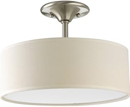 Progress Lighting P3939-09 Inspire Collection 2-Light Semi-Flushmount, Brushed Nickel