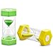 Sand Timer VAGREEZ Hourglass Sand Timer 3 Minutes 15 Minutes Timer Clock Toothbrush Timer for Kids Games Classroom Home Office Kitchen Use (Pack of 2)