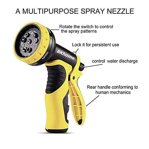 BKhome Lightweight Expandable Garden Water Hose - 100ft Extra Strong Yard Hose with Double Latex Core, 3/4\