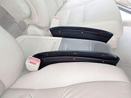 eSay Car Pocket Organizer, Seat Console Gap Filler Side, Mobile storage, Car Interior Accessories, Pack of 2 (Black)