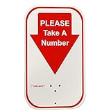 Sato 106000100 Red Take-a-Number Sign
