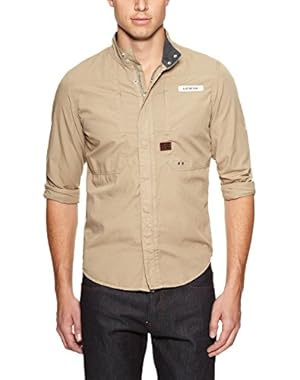 G Star RAW RCO Flatland Roll-up Shirt L/S in Grege, Size XXXL $140
