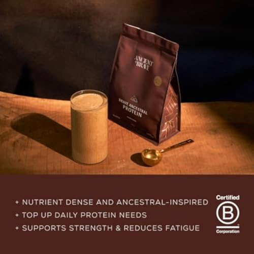 Ancient + Brave Ancestral Protein Powder 30g Serving – Grass-Fed Beef Protein Isolate with Collagen & Actazin® Green Kiwifruit & VitB – High Protein for Muscle Health - Cacao Flavour