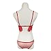 FAPIZI ♥ Lingerie ♥ Women Lingerie Lace Dress Babydoll Underwear Nightwear Sleepwear G-string (M, Red)
