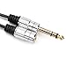 tisino 1/4 inch to 3.5mm Stereo Adapter Cable 6.35mm TRS Male to 3.5mm Female Quarter Inch Headphone Jack Converter AUX Connector Cable - 10 Inch
