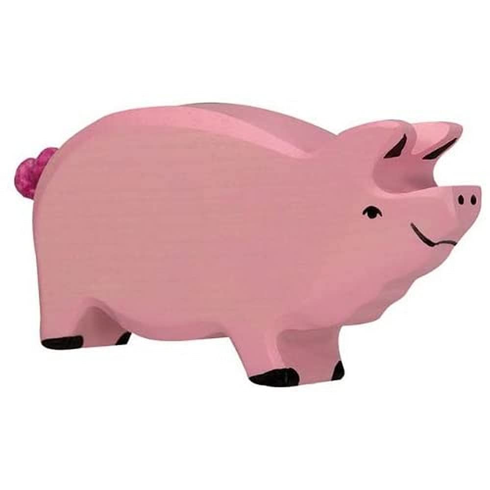 Holztiger HT80064 Boar Wooden Figure - Assorted Colours