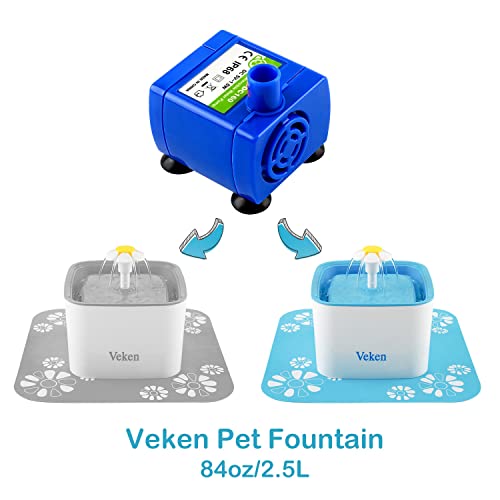 Veken Replacement Pump for Cat Water Fountain Pet Fountain Ultra Quiet