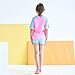 Little Girls Two Piece Swimsuits Short Sleeve Rash Guard Swimwear Set Swim Shirt Set 4T