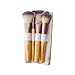 Olivia Layne Natural Bamboo Makeup Brush Collection, Eco-Friendly, Highlighting Face Set, 100% Vegan and Cruelty-Free, Includes Bonus Carry Case