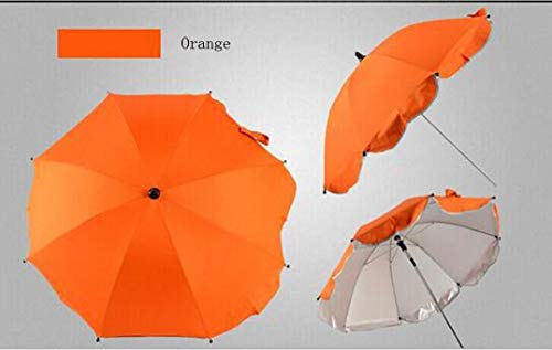Umbrella Stroller Vibola Baby Stroller Cover Parasol for Sun Rain Protection UV Rays Outdoor Umbrella (Orange) - Thumbnail 3