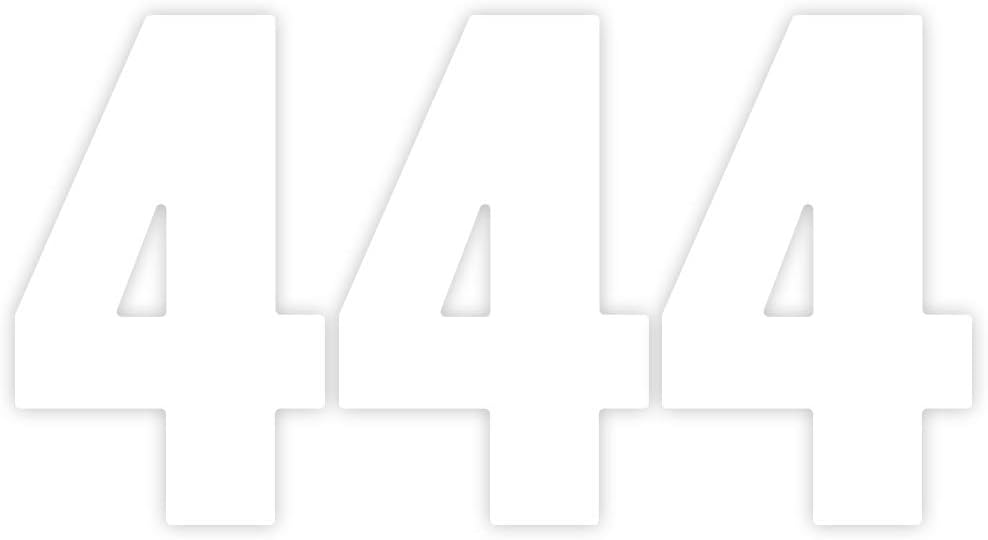 Pack of 3 Plain Bin Numbers for Wheelie Bins 4 Waterproof (17 cm) Number