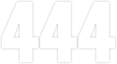 Sara Prints Pack of 3 Large 17 cm Wheelie Bin Numbers 4 Waterproof Self Adhesive