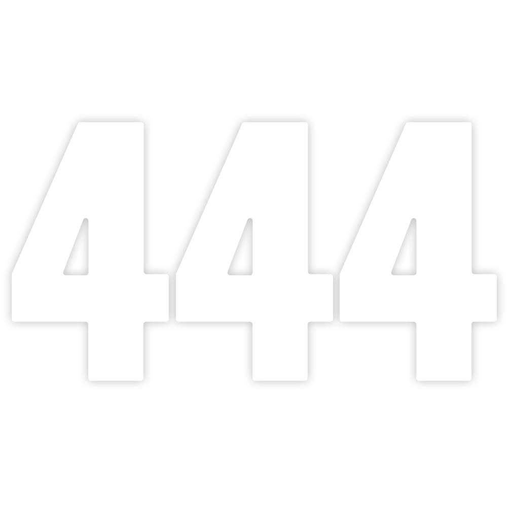 Pack of 3 Plain Bin Numbers for Wheelie Bins 4 Waterproof (17 cm) Number - 4 Bin Numbers for Wheelie Bins Large Self Adhesive Bin Sticker for Bin and More Packwith®