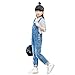 Digirlsor Girls Overalls Little Big Kids Distressed Denim Bib Pants Ripped Blue Jeans Romper Jumpsuit, 3-12Y