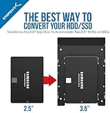 Sabrent 2.5 Inch to 3.5 Inch Internal Hard Drive Mounting Bracket Kit BK-HDDF view 7