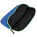 Evecase for Kids Tablet Sleeve Case, Slim Neoprene Briefcase w/ Handle & Accessory Pocket/ Ultra Portable Travel Carrying Pouch Cover - Blue