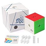 D-FantiX YJ MGC 2x2 Speed Cube Stickerless YJ MGC Magnetic 2x2x2 Puzzle Cube Toy