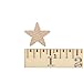 Wood Star Cutouts 1 inch by 3/16 inch Thick, 100 Pack Wooden Stars for Crafts, Christmas, and July 4th