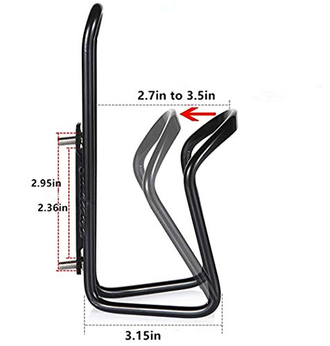 Cutiful Bike Bottle Holder Bicycle Water Bottle Cup Cages Lightweight Adjustable Bottle Holder 2 Pack Black