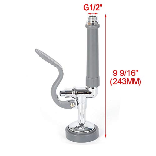 Spray Valve Tap, Multifunction Commercial Sink Kitchen Pre-Rinse Spray Valve Tap Spray Head Water Saver Grey (USA Stock)