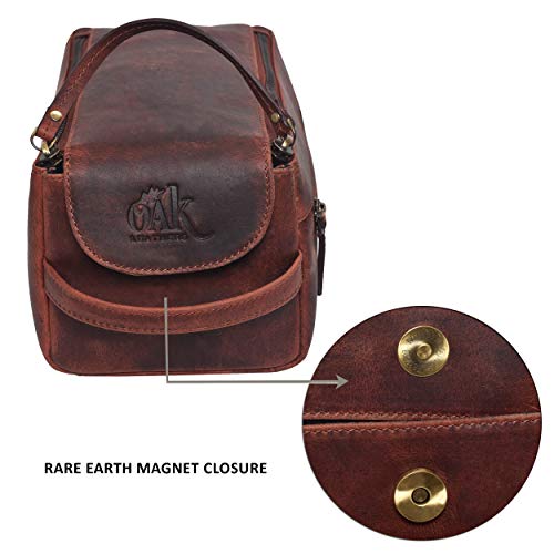 toiletry bag for men - toiletry bag for women leather toiletry bag travel dopp kit Leather dopp men (Brown Crazy Horse) - Thumbnail 6