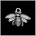 VIDRIO Pack of 80 Honeybee Charms Pendants Silver Craft Supplies for Jewelry Making Tibetan Accessories for Bracelets Necklace DIY