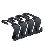 (Set of 4) Car Headrest Hanger, Akwox Universal Car Hook 4 Car SUV Back Seat Headrest Hanger Storage Hooks