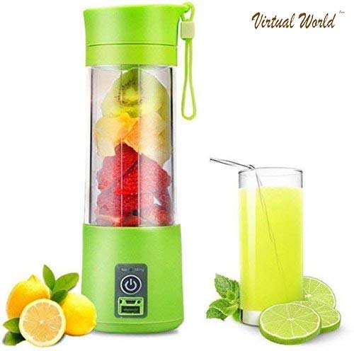 Virtual World USB Juicer Cup, Portable Juice Blender, Household Fruit Mixer Machine (Color