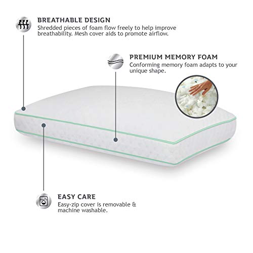 Sealy essentials Memory Foam Cluster Pillow, Standard, white Pricepulse