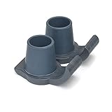 Top Glides DuraSki Heavy Duty Walker Ski Glides for 1 Inch Tubes - Gray - 1 Pair