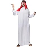 EraSpooky Arabian Costume Men Sheik Robe Fancy Dress Arab Cloth