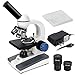 ZENY 40X-1000X Magnification Cordless All-Metal Optical Glass Lenses Cordless LED Illumination Biological Compound Microscope for Students