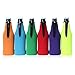 Hipiwe Beer Bottle Cooler Sleeves with Zipper Set of 6 Collapsible Neoprene Insulators Party Drink Coolies